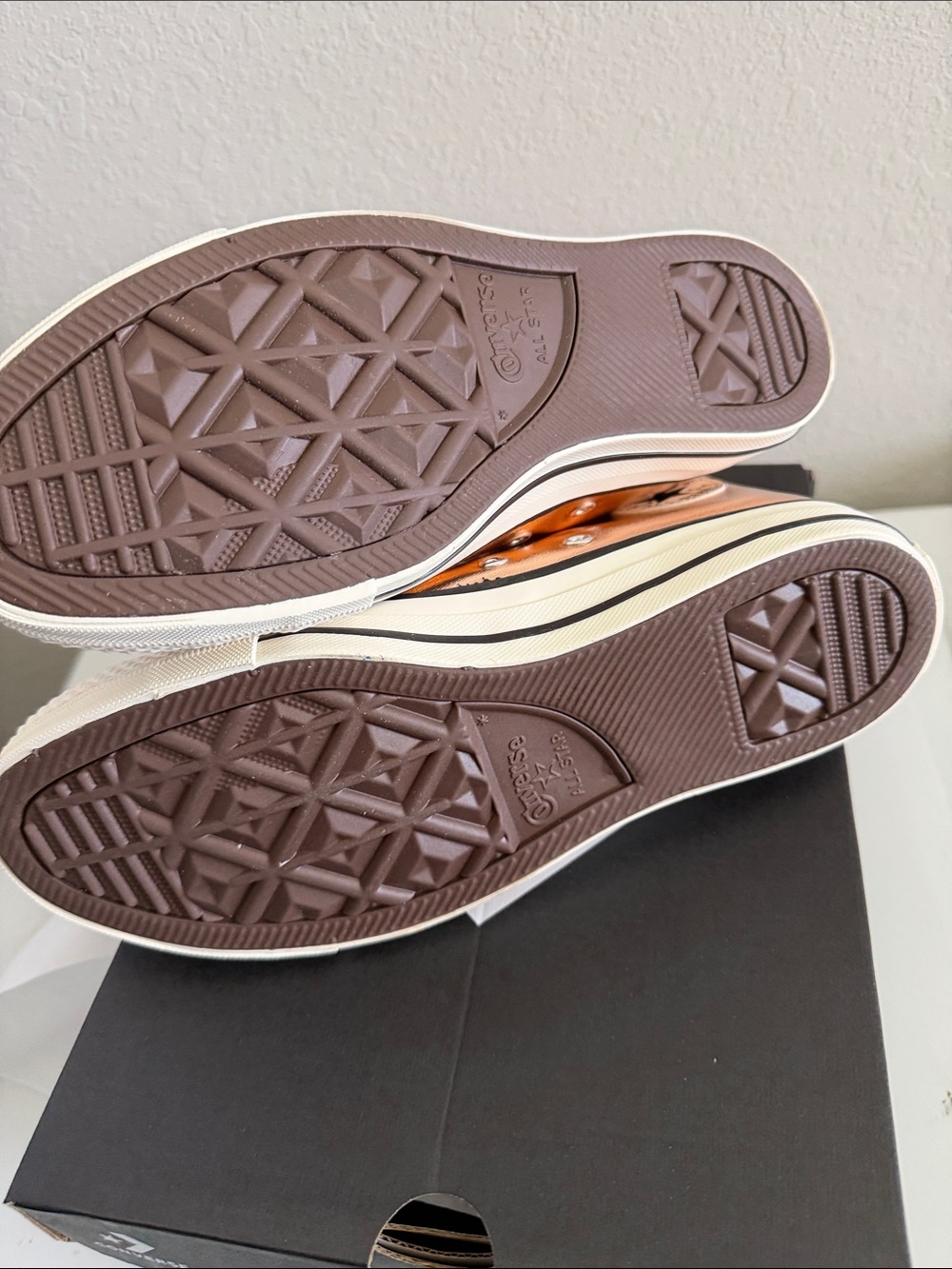 Converse Metallic Rose Gold High Top Sneakers - Picture 4 of 6